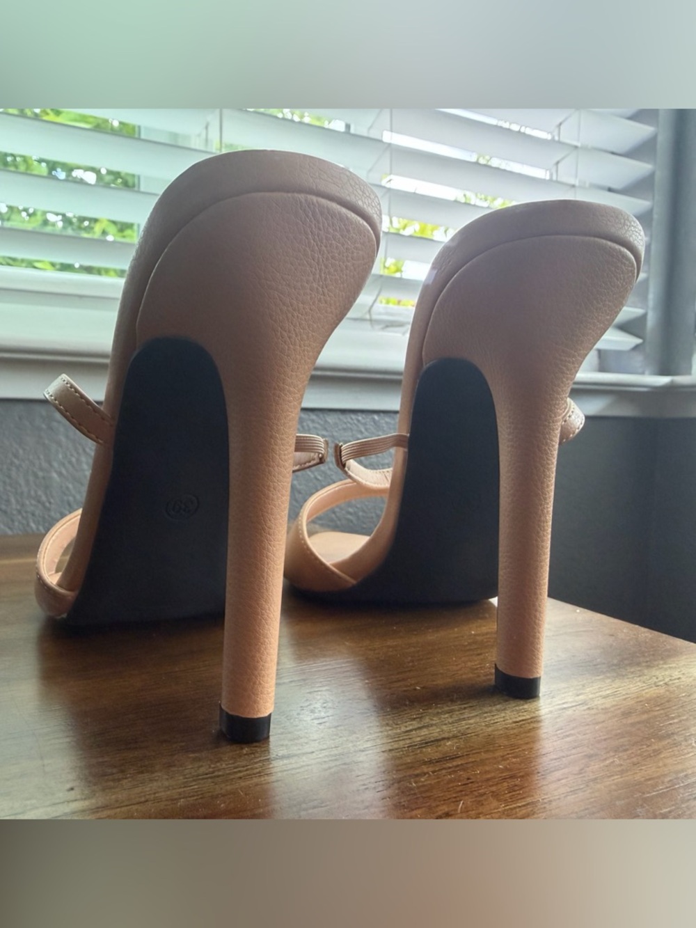 Bundle Both Pairs of Pointed Toe Slingback Heels in Black and Nude - Picture 4 of 11